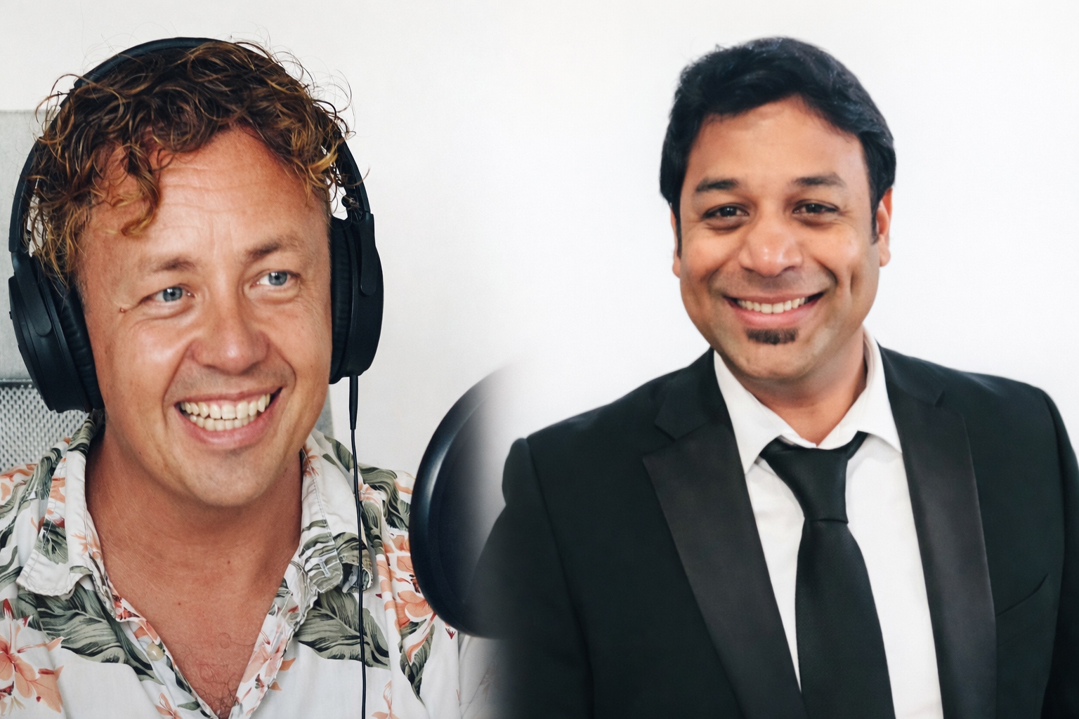 Prasanth and Ken in conversation during a 50 Lunches episode about meaningful work and AI